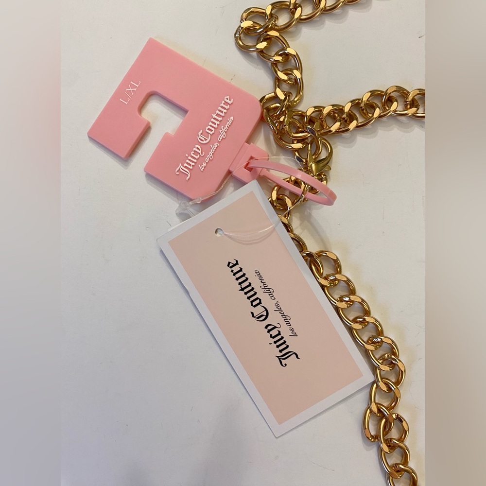 Juicy Couture Size L/XL Chain Belt with Diamond GOLD belt dress, blouse or jeans - Picture 5 of 6